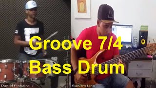 Funk Groove 7/4 | Drum Bass