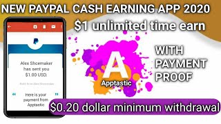 Apptastic New Paypal Earn App | $0.20 Minimum Withdraw | Apptastic App Payment proof | Apptastic