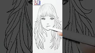 Girl Face Drawing | Easy Face Drawing Of Girl #shorts #viral #foryou #drawing #girlfashion #art #fyp