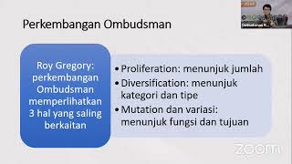 OMBUDSMAN BUKAN CABANG EKSEKUTIF | REFLEKSI 14 TAHUN UU NO. 37 TAHUN 2008 | PROF. SUSI DWI HARIJANTI