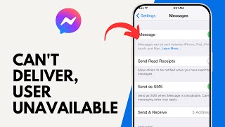 How to Fix "Can't Deliver, User Unavailable" on Messenger