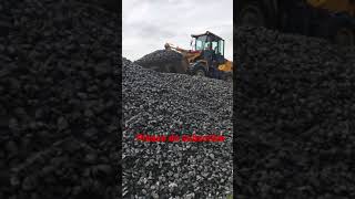 Heavy Equipments || Liugong 836 wheel loader dumping rocks ||