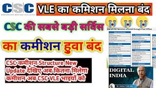 Csc Commission 2022 || CSC के सबसे बढ़ी सर्विस का कमीशन बंद ||CSC commission  new update||Csc news||