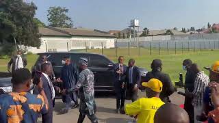 2023 Election : Moment Bola Tinubu Arrived In Ogun State In Armoured Range Rover Sentinel