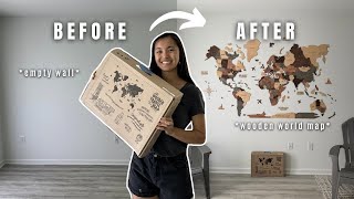 3D Wooden World Map Unboxing & Setup by Enjoy The Wood