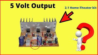 2.1 home theatre board 5vlt output// 2.1 home theatre में 5 वोल्ट कैसे निकालें