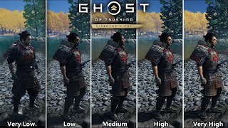 Ghost of Tsushima Pc Graphics Comparison Very Low vs Low vs Medium vs High vs Very High