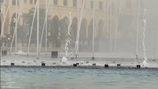 The Dubai Fountain Nozzles Closeup (Ain't No Mountain High Enough)