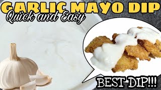 GARLIC MAYO | GARLIC MAYO DIP | 1 INGREDIENT | GARLIC MAYONNAISE | GARLIC SAUCE | GARLIC DIP | DIP