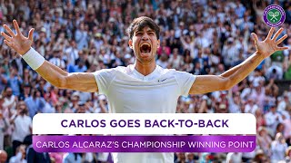 Carlos Alcaraz wins Wimbledon AGAIN | Winning Moment and Celebration | Final | Wimbledon 2024