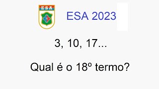 ESA 2023 - Considerando uma Progressão Aritmética