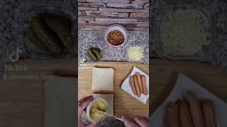 Hotdog Sandwich im Sandwichmaker  | #easy #food #tiktokrecipe #recipe #hotdog #yummy #squidgame