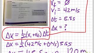 physics 10-3 kinematics equations