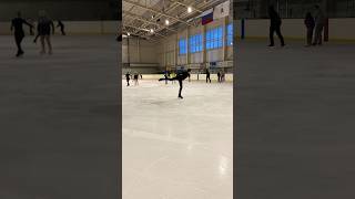 Пробую либелу с кольцом #фигурноекатание #figureskating #iceskating