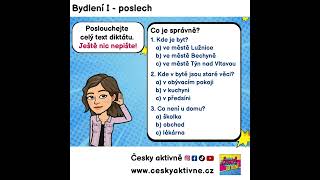 ČESKY AKTIVNĚ - Bydlení I - poslech (aktivita součástí diktátu) #ceskyaktivne #diktat #poslech