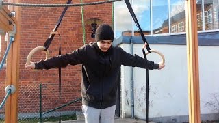 15 Years Old Full Planche, Iron Cross And Maltese Training On Rings