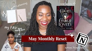 May Monthly Reset ✨ 75 Hard, Planning, Favorite FANTASY Series 📚 NEW Book Tracker, 12 Week Yr Update