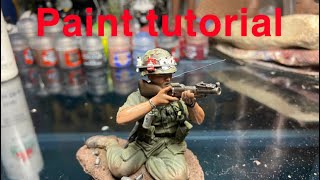 How to paint American Vietnam soldier!! #modelkit #figure #Vietnam