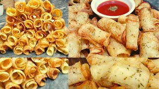 3 Ingredients, Double Crispy Fried Potato, By Saba Feizan, Potato Snacks, Potato Roll Chips