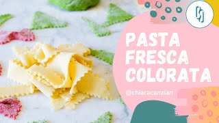 PASTA FRESCA - SENZA UOVA! Ricetta tradizionale italiana per la pasta colorata!