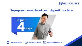 Top up your e-wallet at cash deposit machine