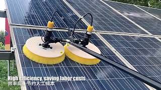 The use of double - headed photovoltaic panel brush