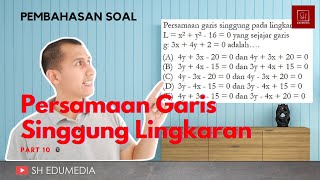 Pembahasan Soal Persamaan Garis Singgung Lingkaran (Sejajar)