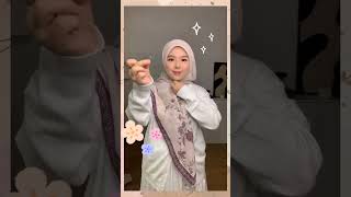 Tutorial hijab segiempat motif simpel