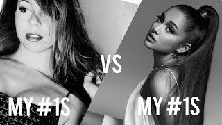 Comparing the #1's of Mariah Carey and Ariana Grande!