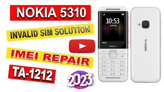 Nokia 5310 invalid sim || TA-1212 imei update with code