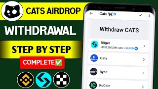 Cats Airdrop withdrawal • Cats Withdrawal process • Cats  Coin How to connect Bitget