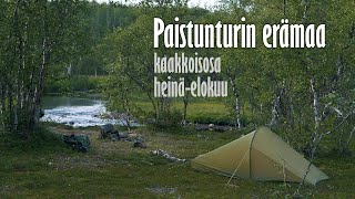 Vaellus Paistunturin erämaan kaakkoisosassa, heinä-elokuu