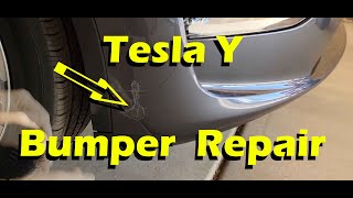 Mobile Bumper Repair Phoenix Arizona Tesla Y Gray