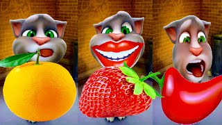 My Talking Tom Cat - How To Draw Fruits and feed Tom Cat - lovable moment 2020/funny Tom cat