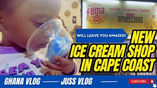 This New Ice Cream Shop In Cape Coast Will Leave You Amazed! | Juss Vlog | Ghana vlog