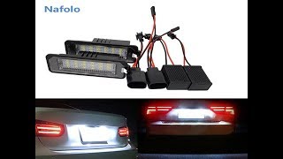 2X License Plate Lights Exterior Accessories For VW GOLF Passat B6 LED