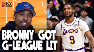 Jeff Teague REACTS to Bronny James selling out G-League debut with South Bay Lakers