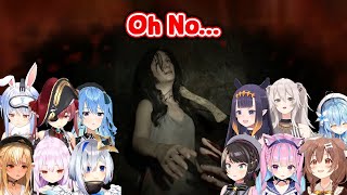 [Hololive] Everyone's Reaction to The First Battle with Mia in Resident Evil 7 [English Sub]