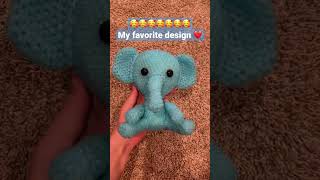 CUTE ELEPHANT!!!!!❤️❤️❤️❤️ #loomigurumi #shorts