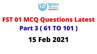 Fst 01 Mcq Questions in English Part 3 from 61 To 101