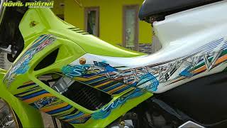 Modifikasi satria fu simple.  Modif anak kampung