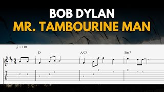 Mr. Tambourine Man - Bob Dylan | Easy Fingerstyle Guitar TAB