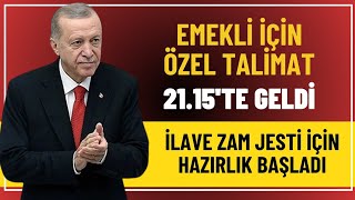 Cumhurbaşkanı Erdoğan 21.15’te Talimat Verdi! Emeklilere SÜRPRİZ JEST Geliyor