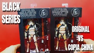 Sandtrooper Black Series : Original versus Copia China