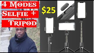 Multipurpose Bluetooth Selfie Stick and Tripod Function