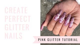 Glitter Nails Pink Tutorial