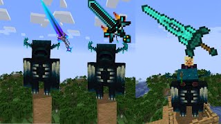 How Many Hit Can Kill Warden With Different Sword |  minecraft