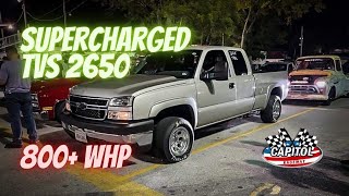 1000hp supercharged silverado rips down the track