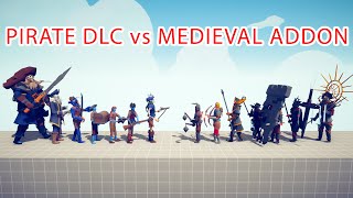 PIRATE DLC TEAM vs MEDIEVAL ADDON TEAM - Totally Accurate Battle Simulator TABS