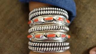 Sterling Silver Coral Snake Cuff